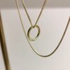 DUET necklace, gold ring on chain - Image 2