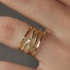 GOLD TRAIL, 14K gold bundle ring - Image 2