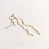 FORGET-ME-NOT silver threader earring, pearls