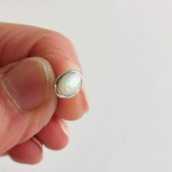 White Autralian Opal studs - Image 3