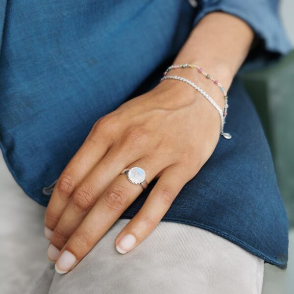 DAHLIA Labradorite silver ring - Image 2