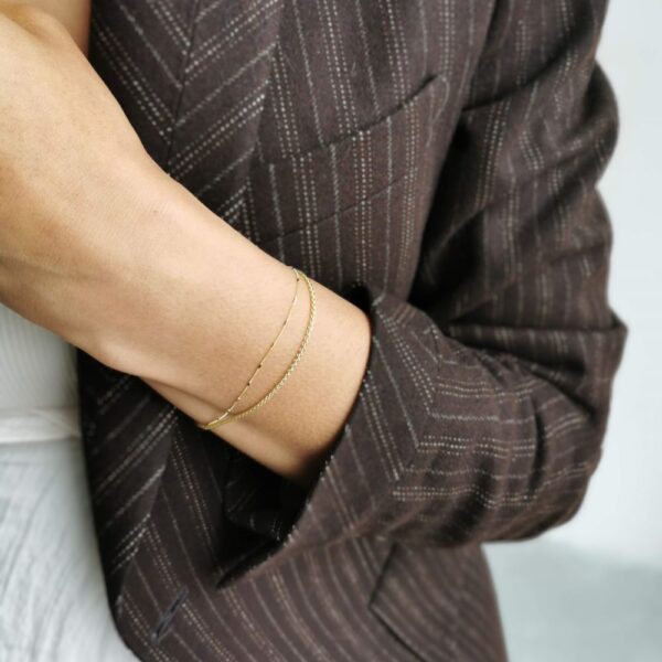 WILLOW bracelet, 14K gold fine braid