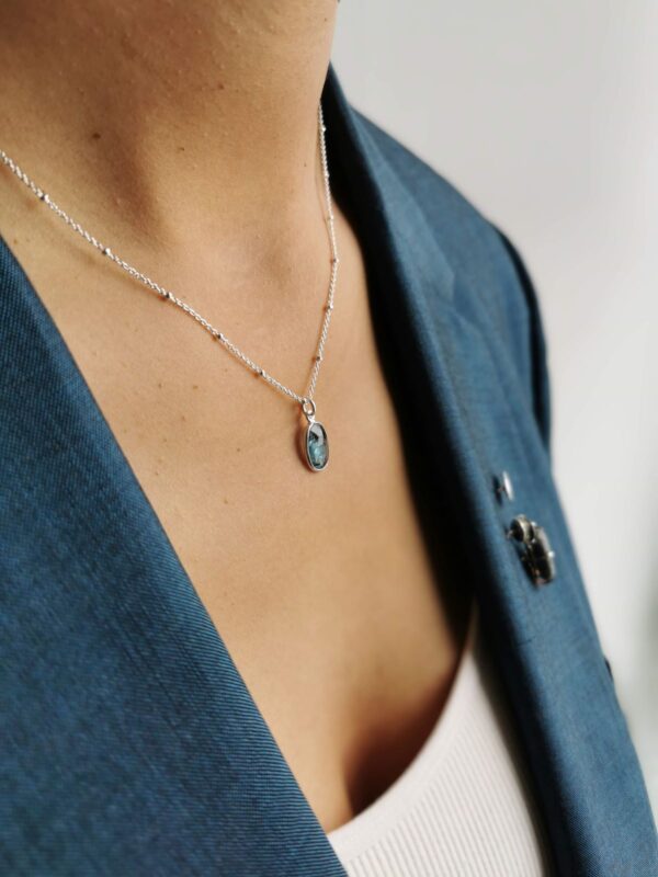 POND, Teal Blue Kyanite, silver necklace - Image 3
