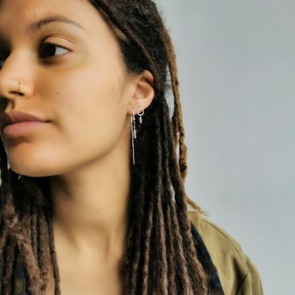 LILLY silver earring Natural Zirkoon - Image 3