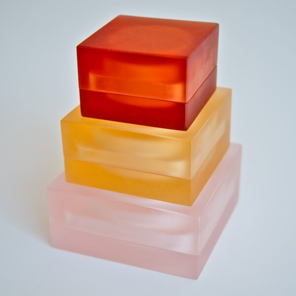 NICE CUBE STACK#147, three resin boxes S-M-L