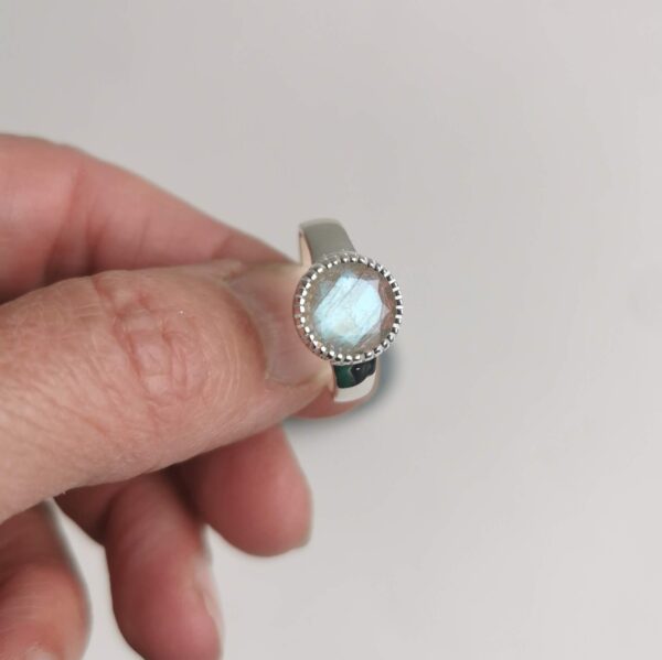 DAHLIA ring, Labradorite silver ring