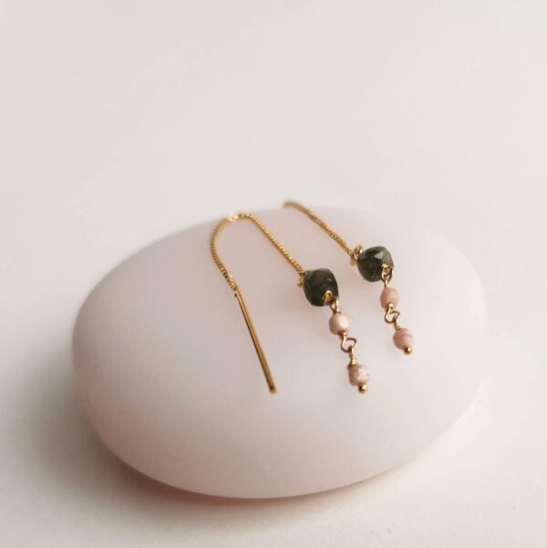 FORGET-ME-NOT gold plated threader earring