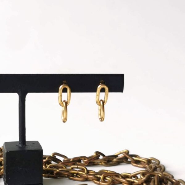 TIMELESS DUO, gold plated earrings