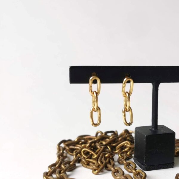 TIMELESS TRIO, gold plated earrings