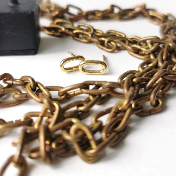 TIMELESS STUD, gold plated earrings - Image 3