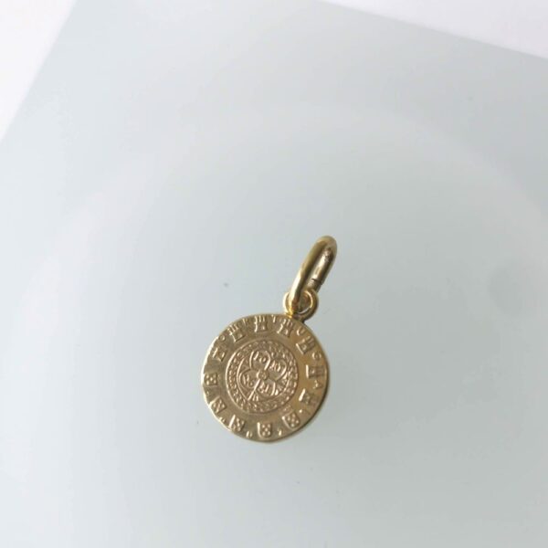 COIN SMALL gold plated brass pendant
