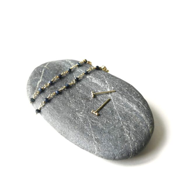 HEATHER gold plated tail studs