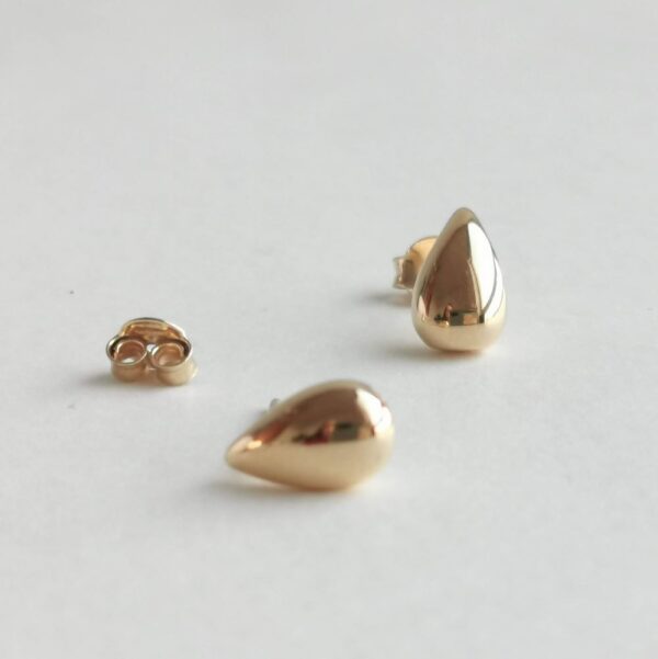 TEARS OF JOY, gold plated stud earrings
