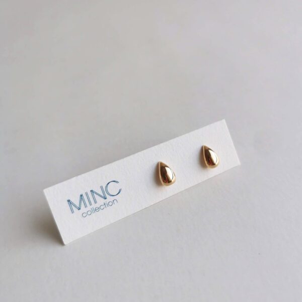 TEARS OF JOY, gold plated stud earrings - Image 2