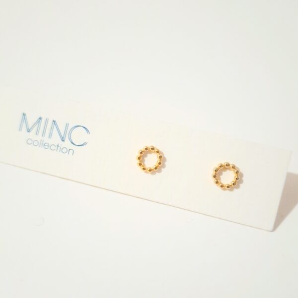 SUN, gold plated stud earrings