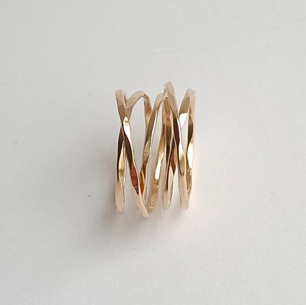 ORBIT gold filled, golden bundle ring - Image 2