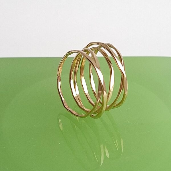 ORBIT gold filled, golden bundle ring
