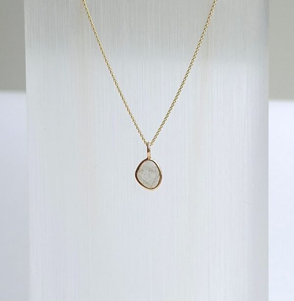 DIAMOND LAKE 18K gold pendant, Diamond slice - Image 2