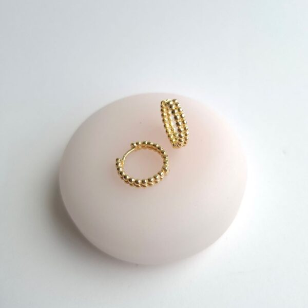 LILAC, gold plated hoop earrings