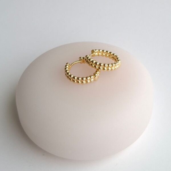 LILAC, gold plated hoop earrings - Image 2
